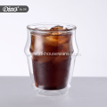Wine Beer Glass Cup with Handle Double Wall